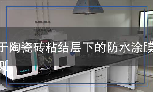 用于陶瓷砖粘结层下的防水涂膜检测