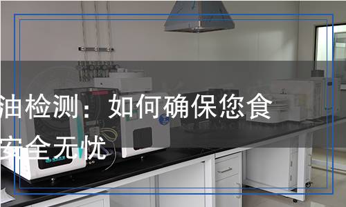 食用植物油检测：如何确保您食用的油脂安全无忧