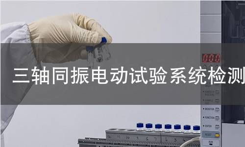 三轴同振电动试验系统检测