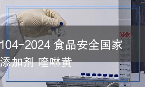 GB 1886.104-2024 食品安全国家标准 食品添加剂 喹啉黄